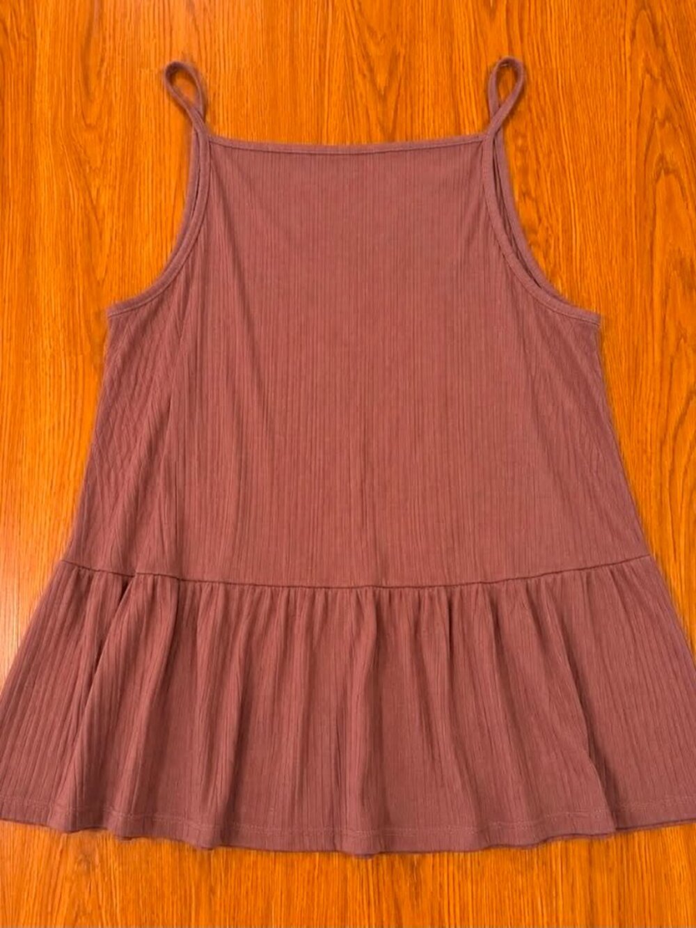 Brown Babydoll Halter Neck Tank Top Size 3X #064